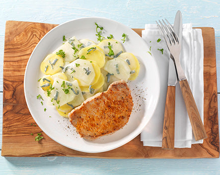 Schweinemignonettes mit Kohlrabi und Kartoffeln