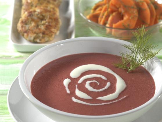 21_rote-betesuppe_zander Rote Bete-Kartoffelsuppe mit Zanderfrikadellen - BCM Diät Rezepte.de