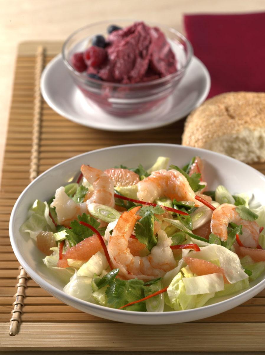 Asiatischer Garnelensalat mit Grapefruit – Precon Rezepte