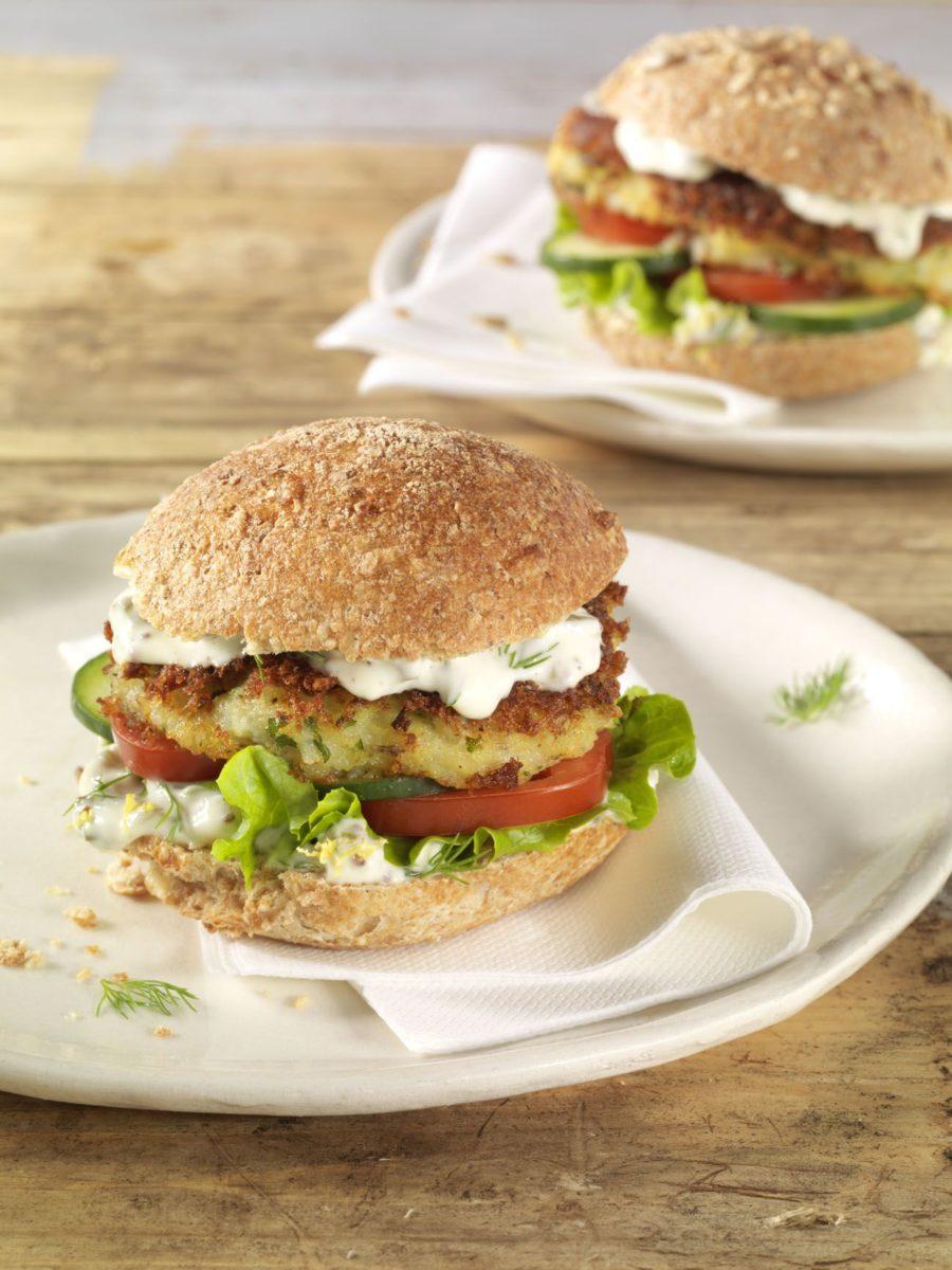 Fischburger mit Zitronenremoulade – Precon Rezepte