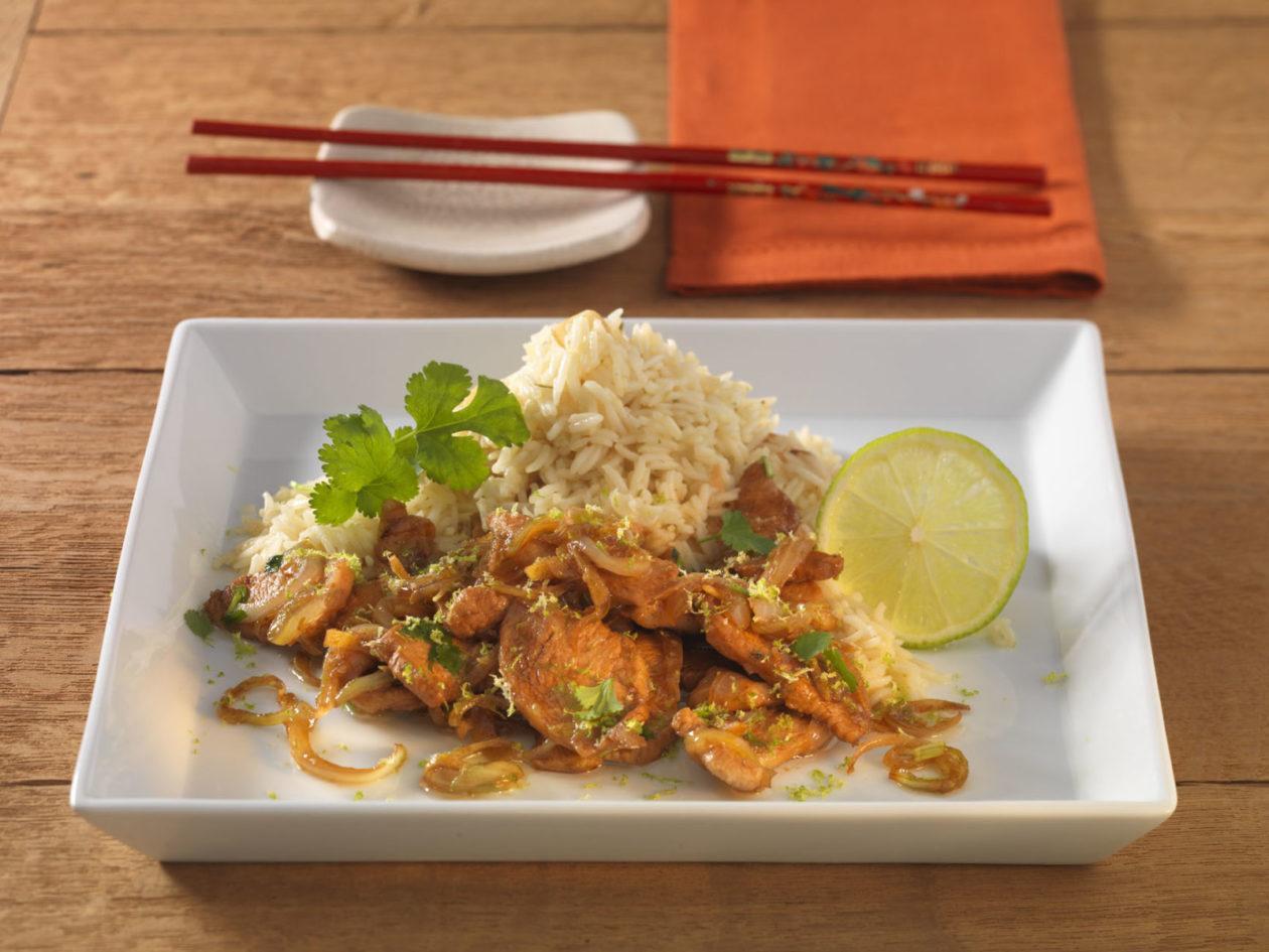 Ingwer-Limonen-Huhn mit Knoblauchreis Genussvoll und Erfolgreich ...