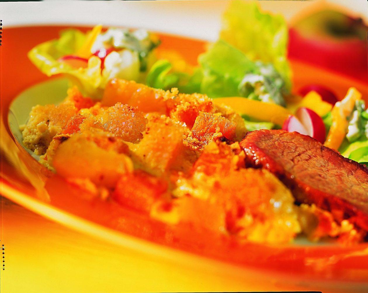 kuerbisauflauf-mit-schweineschnitzel Kürbisauflauf mit Schweineschnitzel - BCM Diät Rezepte.de