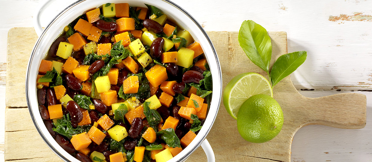 Susskartoffel Curry Bohnen Eintopf Mit Spinat Precon Rezepte