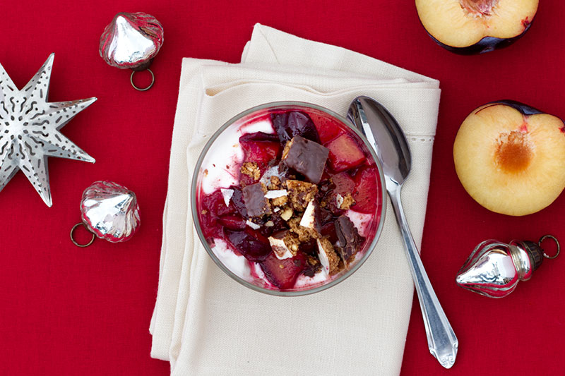 Zimt Pflaumen Trifle